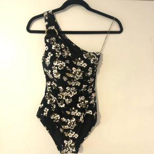 Michael Kors Sz 4 one shoulder one piece swimsuit